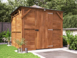 Dunster House Wooden Gazebo With Sides Erin 2.5M X 2.5M Enclosed Solid Wall Panels Garden Shelter With Roof Felt - thumbnail 2
