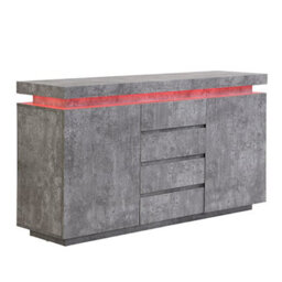 Furniture in Fashion Odessa Sideboard With 2 Door 4 Drawer In Concrete Effect And Led - thumbnail 7