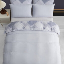 Lazzaro Double Brushed Microfiber Duvet Cover Set Reversible Design With Zipper Closure And Corner Ties - thumbnail 2