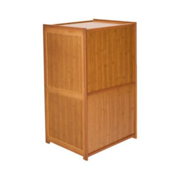 Living And Home 2-Tier Brown And Clear Multipurpose Freestanding Bookcase Storage Cabinet, 38.5Cm (W) X 33Cm (D) X 68Cm (H) - thumbnail 6