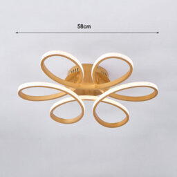 Living And Home Gold 58Cm 1 Light Curved Shape Acrylic Flush Mount Led Dimmable Ceiling Light Fixture - thumbnail 9