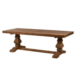 Dibor Rustic Reclaimed Elm Refectory Home Furniture Dining Table - thumbnail 2