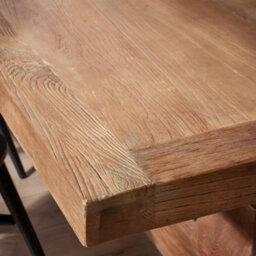 Dibor Rustic Reclaimed Elm Refectory Home Furniture Dining Table - thumbnail 6