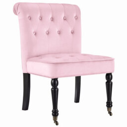 Bravich Winston Velvet Accent Chair Wheels Powder Pink - thumbnail 4