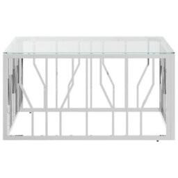 Walplus Coffee Table 80X80X40 Cm Stainless Steel And Glass - thumbnail 4