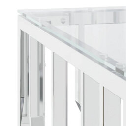 Walplus Coffee Table 80X80X40 Cm Stainless Steel And Glass - thumbnail 5