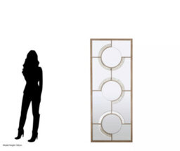 Orsina Modern Design Wall Mirror, Mid Century Hallway Mirror, Elegant Modern Mirror, Detailed Large Hallway Mirror - thumbnail 6