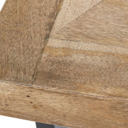 Pacific Lifestyle Oak Finish Mango Wood Console Table With Black Metal Cross Legs 100Cm, Pahoja - thumbnail 9