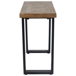 Pacific Lifestyle Oak Finish Mango Wood Console Table With Black Metal Cross Legs 100Cm, Pahoja - thumbnail 5