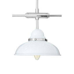 Orsina White Finish Chrome 3 Light Pendant Light, 3 Shaded Lamp With Screw Details, Retro Hanging Ceiling Fixture - thumbnail 3
