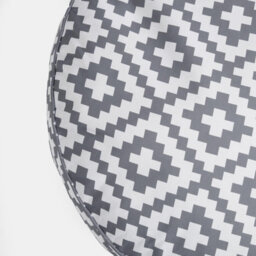 OHS Large Outdoor Cushion Round Decor Garden Filled, Grey Geo - thumbnail 7