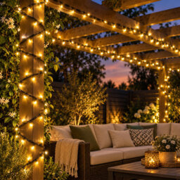 Shopnbits 20M 200 Led Fairy Lights Warm White, Ip44 Waterproof, 8 Modes Remote Timer, Indoor Outdoor - thumbnail 3