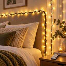 Shopnbits 20M 200 Led Fairy Lights Warm White, Ip44 Waterproof, 8 Modes Remote Timer, Indoor Outdoor - thumbnail 2