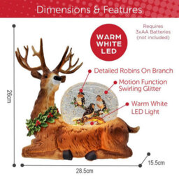 The Christmas Workshop Reindeer Snow Globe - thumbnail 7