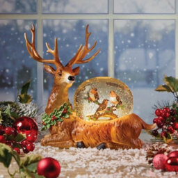 The Christmas Workshop Reindeer Snow Globe - thumbnail 2