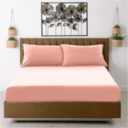 Gc Gaveno Cavailia Percale Deep Fitted Sheet King Pink Extra Deep Pocket 16 Inch (40 Cm)