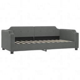 Berkfield Daybed With Trundle And Drawers Dark Grey 90X190 Cm Fabric - thumbnail 5
