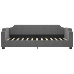 Berkfield Daybed With Trundle And Drawers Dark Grey 90X190 Cm Fabric - thumbnail 6