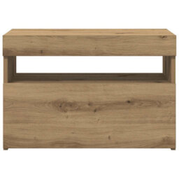 Walplus Tv Cabinet With Led Lights Artisan Oak 60X35X40 Cm Engineered Wood - thumbnail 7