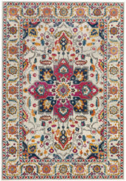 Traditional Rug, Persian Rug Bedroom, Stain-Resistant Diningroom Rug, Easy To Clean Rug, White Multi Rug-160Cm X 230Cm