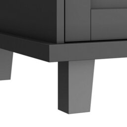 Matteo Modern Dining Trolley With Drawers And Storage Cupboards, Black, 129X46X92Cm - thumbnail 7