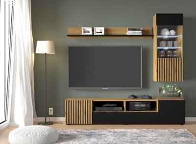 Arte Auris B - Modern Three Piece Entertainment Unit (H1570mm W2000mm D420mm) - Chic Living Room Storage Furniture Set - image 1