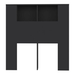 Berkfield Headboard Cabinet Black 100X18.5X104.5 Cm - thumbnail 4