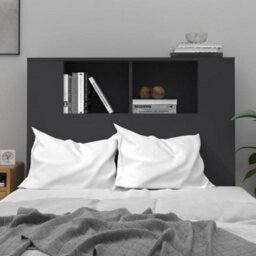 Berkfield Headboard Cabinet Black 100X18.5X104.5 Cm - thumbnail 3