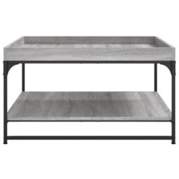 Berkfield Durable Coffee Table Grey Sonoma 80X80X45 Cm Engineered Wood And Iron - thumbnail 5