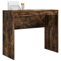Berkfield Writing Desk Smoked Oak Engineered Wood 90 X 40 X 76 Cm - thumbnail 3