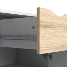 Wyld Haus Sapporo Compact Sideboard In White And Natural Oak With 1 Drawer And 2 Doors - thumbnail 7