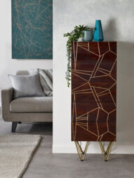 Worcester Dark Gold Tall Chest Of Drawers - thumbnail 1