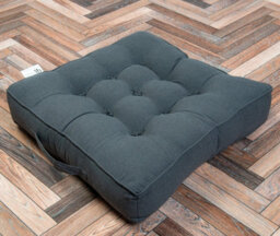 Casabella Booster Cushion Armchair Cushion Large Booster Seat Dining Chair 50X50+10Cm Thick Floor Cushion Sofa Seat Grey - thumbnail 3