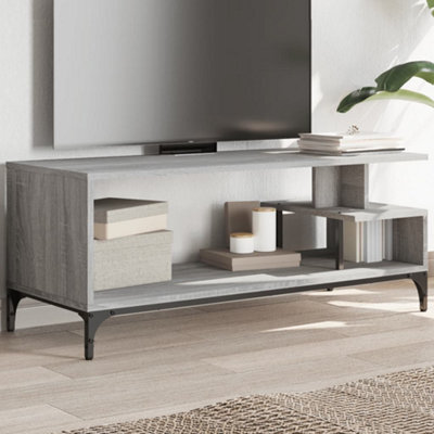 Berkfield Tv Cabinet Grey Sonoma 102X40X41 Cm Engineered Wood And Powder-Coated Steel - image 1