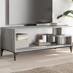 Berkfield Tv Cabinet Grey Sonoma 102X40X41 Cm Engineered Wood And Powder-Coated Steel - thumbnail 1