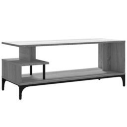 Berkfield Tv Cabinet Grey Sonoma 102X40X41 Cm Engineered Wood And Powder-Coated Steel - thumbnail 7