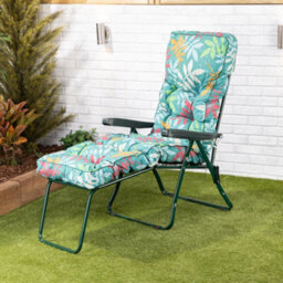 Alfresia Alexandra Green Leaf Classic Sun Lounger Cushion - thumbnail 3