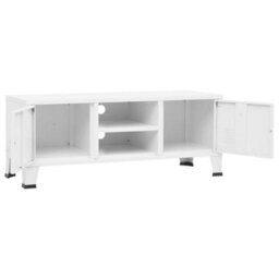 Vidaxl Industrial Tv Cabinet White 105X35X42 Cm Metal - thumbnail 6