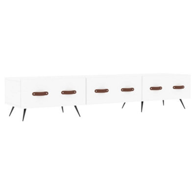 Berkfield Sturdy Tv Cabinet White 150X36X30 Cm Engineered Wood - image 1