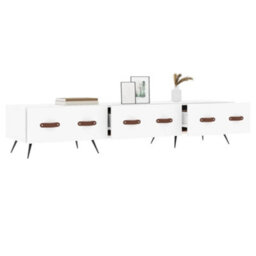 Berkfield Sturdy Tv Cabinet White 150X36X30 Cm Engineered Wood - thumbnail 4