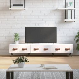 Berkfield Sturdy Tv Cabinet White 150X36X30 Cm Engineered Wood - thumbnail 2