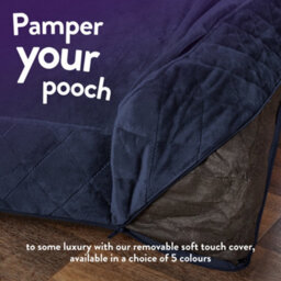 Slumberdown Paws For Slumber Padded Dog Bed Medium, Blue - thumbnail 6
