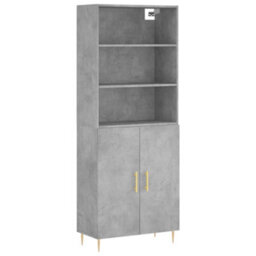 Berkfield Highboard Concrete Grey 69.5X34X180 Cm Engineered Wood - thumbnail 2