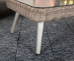 Signature Weave Danielle Wicker 5 Seater Sofa Chairs Coffee Table Cushions Grey - thumbnail 2