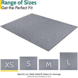 Trail Outdoor Leisure Fleece Tent & Awning Carpet Groundsheet Grey - 290X175Cm - thumbnail 5
