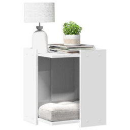 Walplus Cat Litter Box Enclosure White 42X42X51 Cm Engineered Wood - thumbnail 1