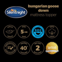 Silentnight Ultimate Luxury Hungarian Goose Feather & Down Mattress Topper - Double - thumbnail 9