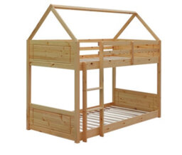 Comfy Living 3Ft House Style Bunkbed In Natural - thumbnail 3