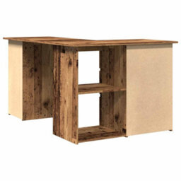 Berkfield Corner Desk Old Wood 145X100X76 Cm Engineered Wood - thumbnail 7