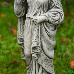 Burgess King Arthur + Queen Guinevere Large Stone Statues British Made Garden Ornament - thumbnail 6